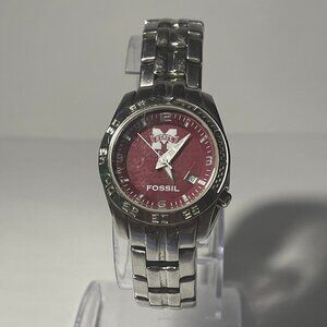 Mississippi State Bulldogs NCAA Women's Stainless-Steel Watch by Fossil NEW